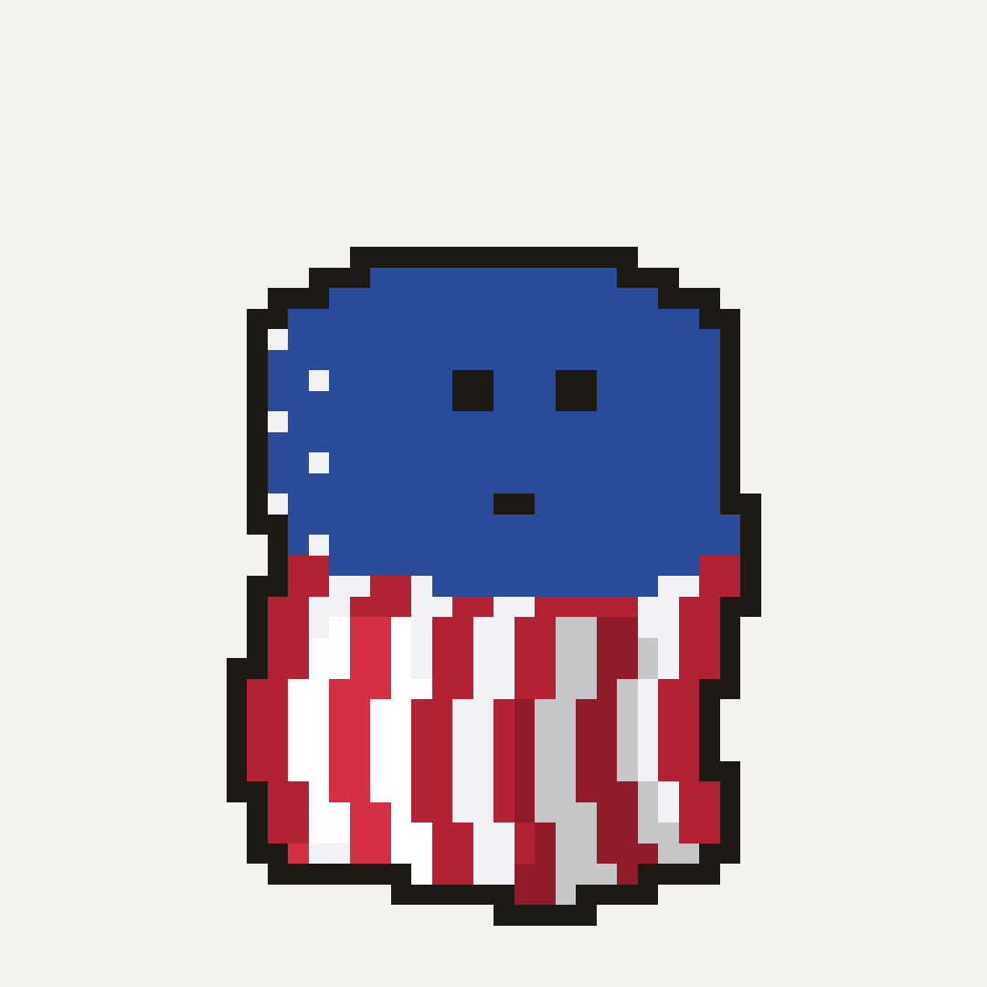 The Flag — pixel-art waving American flag character